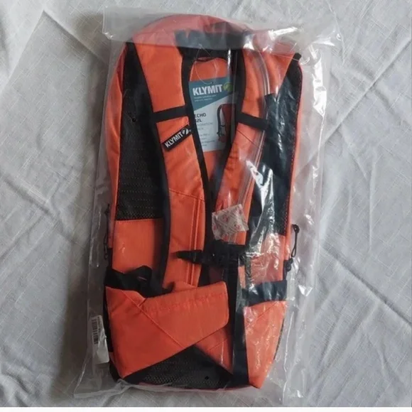 NWT - Klymit Echo 12-Liter Hydration Backpack - orange w/black trim   BH - Picture 8 of 9